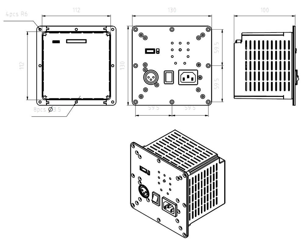 PRX - WiSA endorsed/XLR 4x50W DSP quad-amplifier